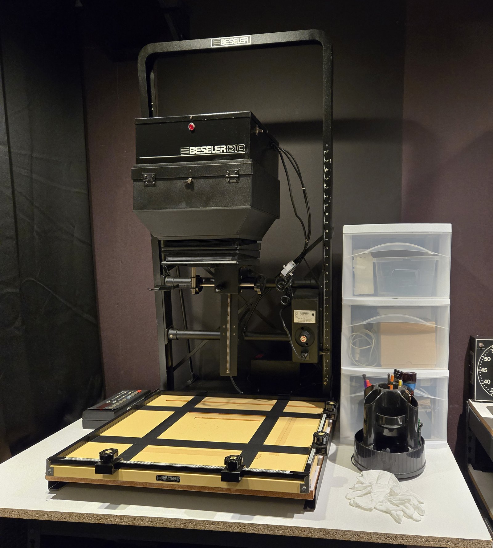 Beseler 810 enlarger in the darkroom at Reflective Image Studios