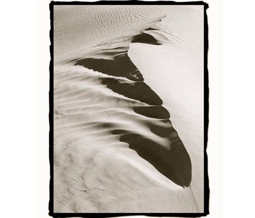 Finished platinum/palladium fine art print of sand dunes